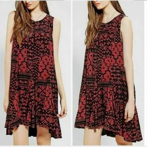 Urban Outfitters Ecote Hi Low Tribal Print Swing Dress